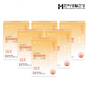 [km]한미생활건강 멀티비타민 900mg x 30정 *6박스 (총 180정) /가족구성세트